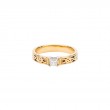 Yellow Devotion Knot Princess Cut  Solitaire D.25ct Anna Ring-1