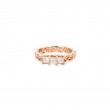 Rose 3 Stone Eternity Knot  Maree Ring