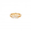 Yellow 3 Stone Eternity Knot Maree Ring