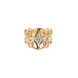 Rose White Angel Sky Blue Topaz Ring