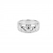 Sterling Silver Claddagh Ring with (1mm) Diamond Set Heart