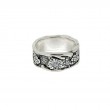 Sterling Silver Oxidized CZ Rocks 'n Rivers Ring-1
