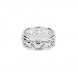 Sterling Silver Oxidized Claddagh Wedding Ring