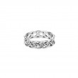 Sterling Silver Love knot with 8 interwoven CZ's Ring