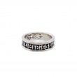 Sterling Silver Oxidized Viking Rune Narrow Ring