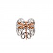 Sterling Silver Oxidized 10k Rose Dragonfly Ring-1