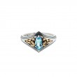 Sterling Silver 10k Marquise Sky Blue Topaz Trinity Ring