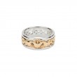 Sterling Silver +10k Claddagh Wedding Ring