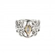 Sterling Silver 10k Guardian Angel CZ Ring