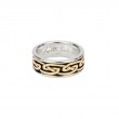 Sterling Silver Oxidized 10k Eternity Knot Laro Ring