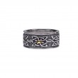 Sterling Silver Oxidized 18k Celtic Knot Ring