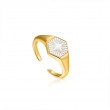 Compass Emblem Gold Adjustable Ring-1