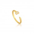 Gold Key Adjustable Ring