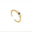 Lapis Star Adjustable Ring