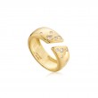 Gold Sparkle Wide Adjustable Ring-1