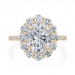 18 Karat Yellow Gold Engagement Ring-3