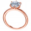 18-Karat Rose Gold Solitaire Engagement Ring