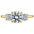 Three-Stone Yellow Gold Engagement Ring-3