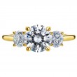 Three-Stone Yellow Gold Engagement Ring