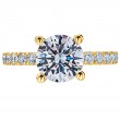 Stunning Yellow Gold Engagement Ring Features Venetian Pave Setting-3