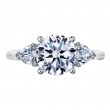Three-stone Platinum Engagement Ring-3