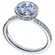 Platinum Bezel Set Engagement Ring