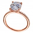 18 Karat Rose Gold Engagement Ring Is Set-1