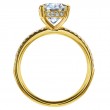 18 Karat Yellow Gold Engagement Ring Is Set
