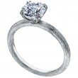 Platinum Engagement Ring Is Hand Engraved-1