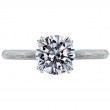 Platinum Engagement Ring Is Hand Engraved-3