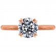 18 Karat Rose Gold Engagement Ring Is Hand Engraved-3