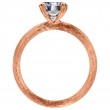 18 Karat Rose Gold Engagement Ring Is Hand Engraved-5