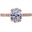 18 Karat Rose Gold Vintage Engagement Ring