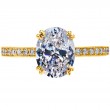 18 Karat Yellow Gold Vintage Engagement Ring-3