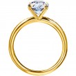 18 Karat Yellow Gold Vintage Engagement Ring-5