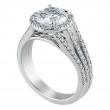 Platinum Micro-Pave Halo Engagement Ring-1