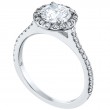 Micro Pave Set Platinum Engagement Ring