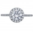 Micro Pave Set Platinum Engagement Ring