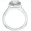 Micro Pave Set Platinum Engagement Ring-5