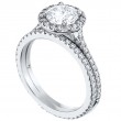 Micro Pave Set Platinum Engagement Ring-7
