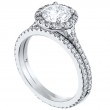 Micro Pave Set Platinum Engagement Ring