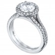 Split Shank Micro Pave Set Platinum Engagement Ring