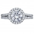 Split Shank Micro Pave Set Platinum Engagement Ring