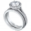 Split Shank Micro Pave Set Platinum Engagement Ring