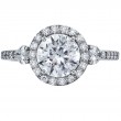 Micro Pave Set Platinum Engagement Ring