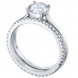 Pinched Shoulder Solitaire Platinum Engagement Ring