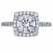 Micro-Pave Set Platinum Engagement Ring-3