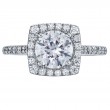 Micro-Pave Set Platinum Engagement Ring