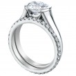 Half-Bezel Solitaire Platinum Engagement Ring