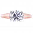 18 Karat Rose Gold Solitaire Engagement Ring-3